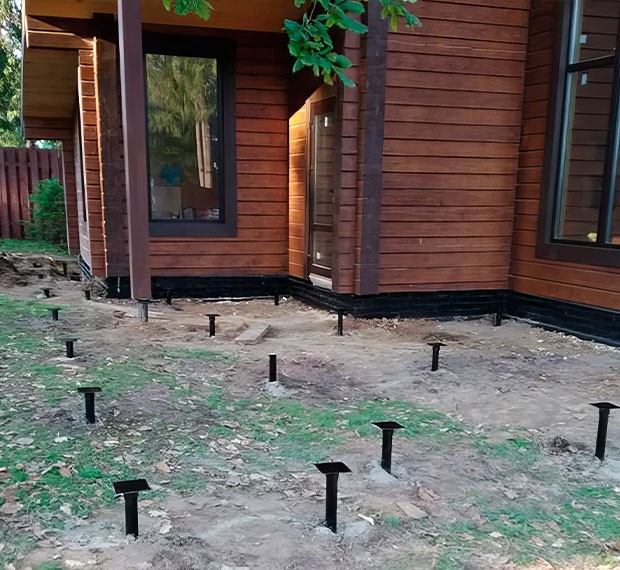 Винтовые сваи для веранды или террасы в Алексине